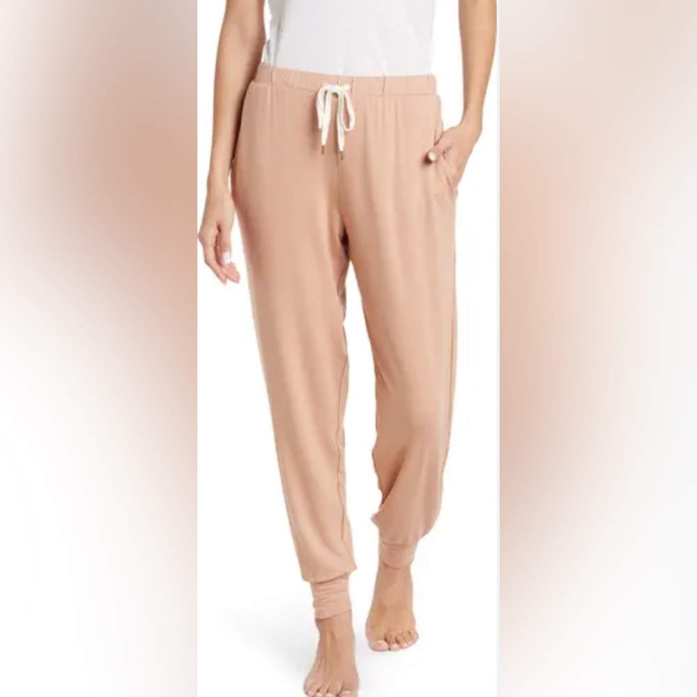 Kay Unger Peach Lace Up Joggers
